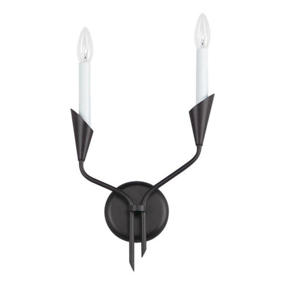 Maxim Lighting 24342BK Calyx 2 Light Black Wall Sconce on White Background
