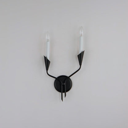 Maxim Lighting 24342BK Calyx 2 Light Black Wall Sconce Installed on Wall - Unlit