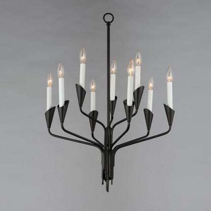 Maxim Lighting 24349BK Calyx 9 Light Black Chandelier Ceiling Light - Angle View