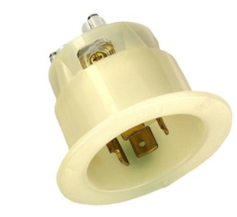 Leviton 2445 20A, 120/208V Flanged Inlet Locking Receptacle, Industrial Grade