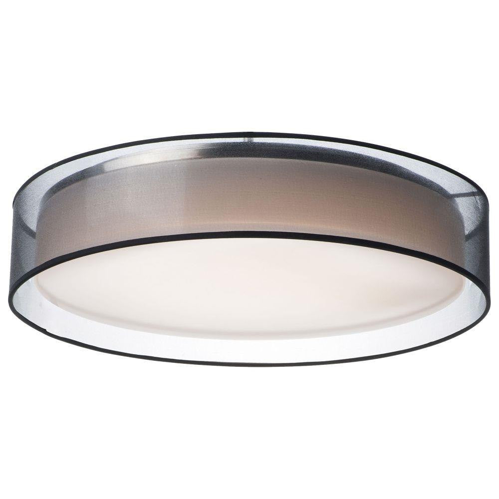 Maxim Lighting 10227WO Prime White Organza LED Flush Mount Ceiling Light - Black Organza variant shown