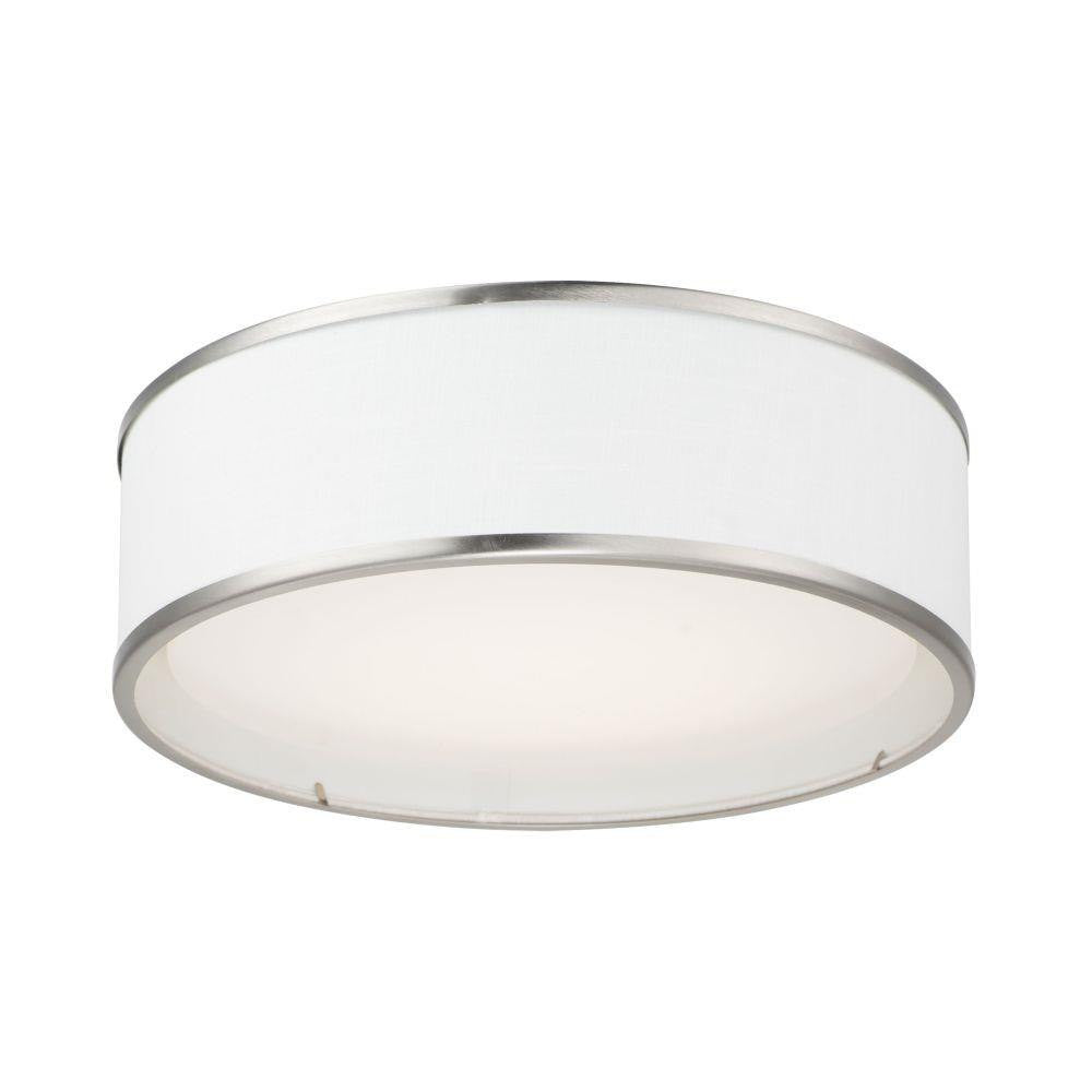 Maxim Lighting 10231WLSN Prime 1 Light 16 Inch Satin Nickel LED Flush Mount Ceiling Light