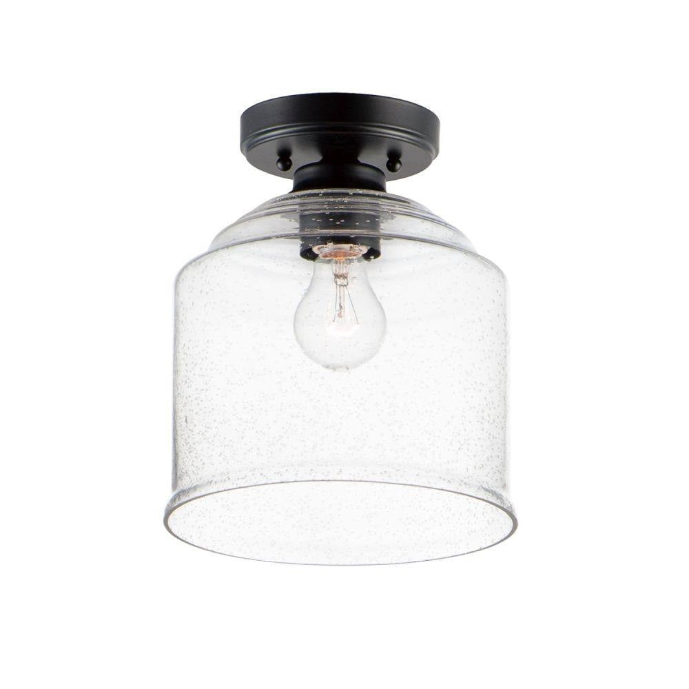 Maxim Lighting 12270CDBK Acadia 1 Light Black Semi-Flush Mount Ceiling Light
