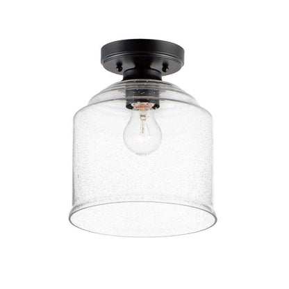 Maxim Lighting 12270CDBK Acadia 1 Light Black Semi-Flush Mount Ceiling Light