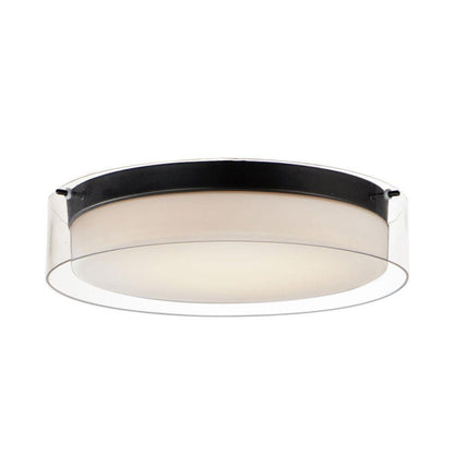 Maxim Lighting 12284CLSWBK Duo 1 Light 16 Inch Black Flush Mount Ceiling Light