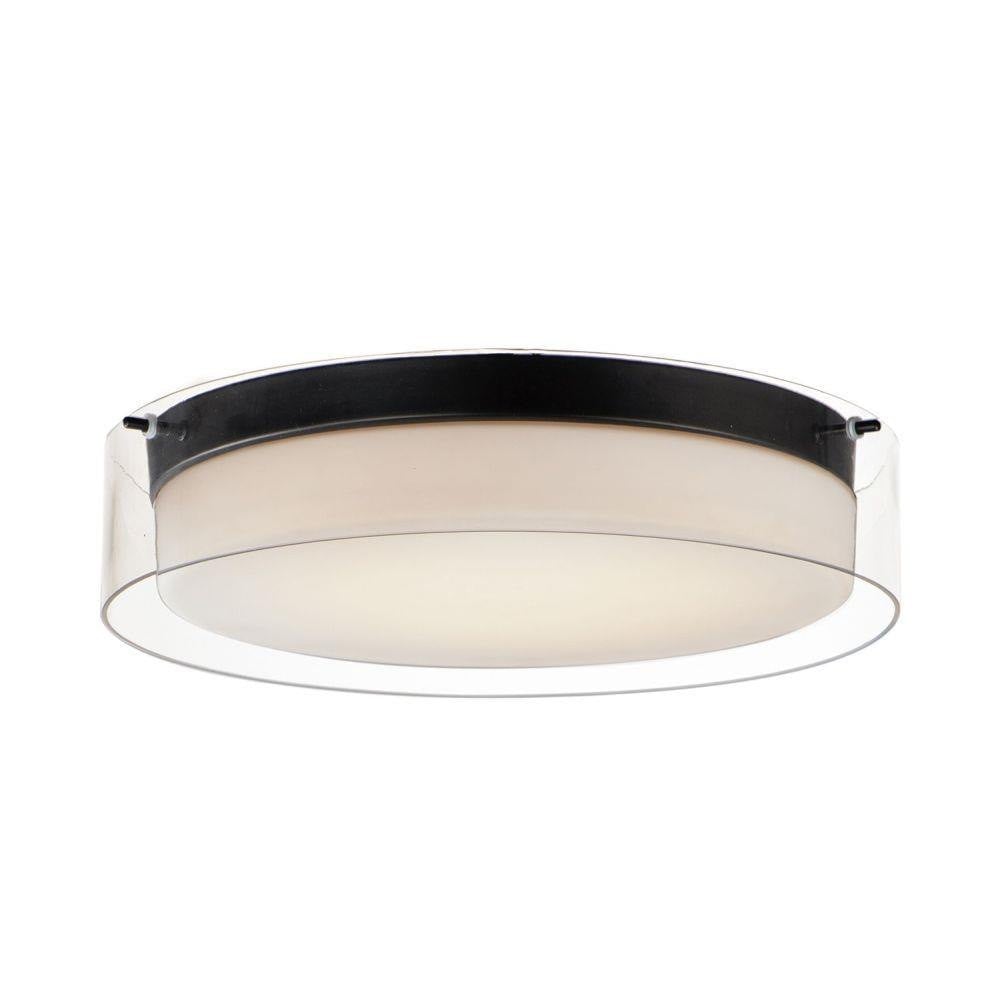 Maxim Lighting 12284CLSWSN Duo 1 Light 16 Inch Satin Nickel Flush Mount Ceiling Light