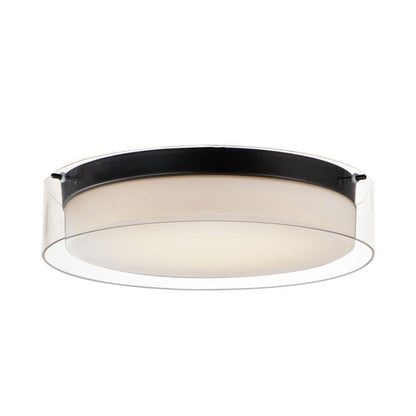 Maxim Lighting 12284CLSWSN Duo 1 Light 16 Inch Satin Nickel Flush Mount Ceiling Light