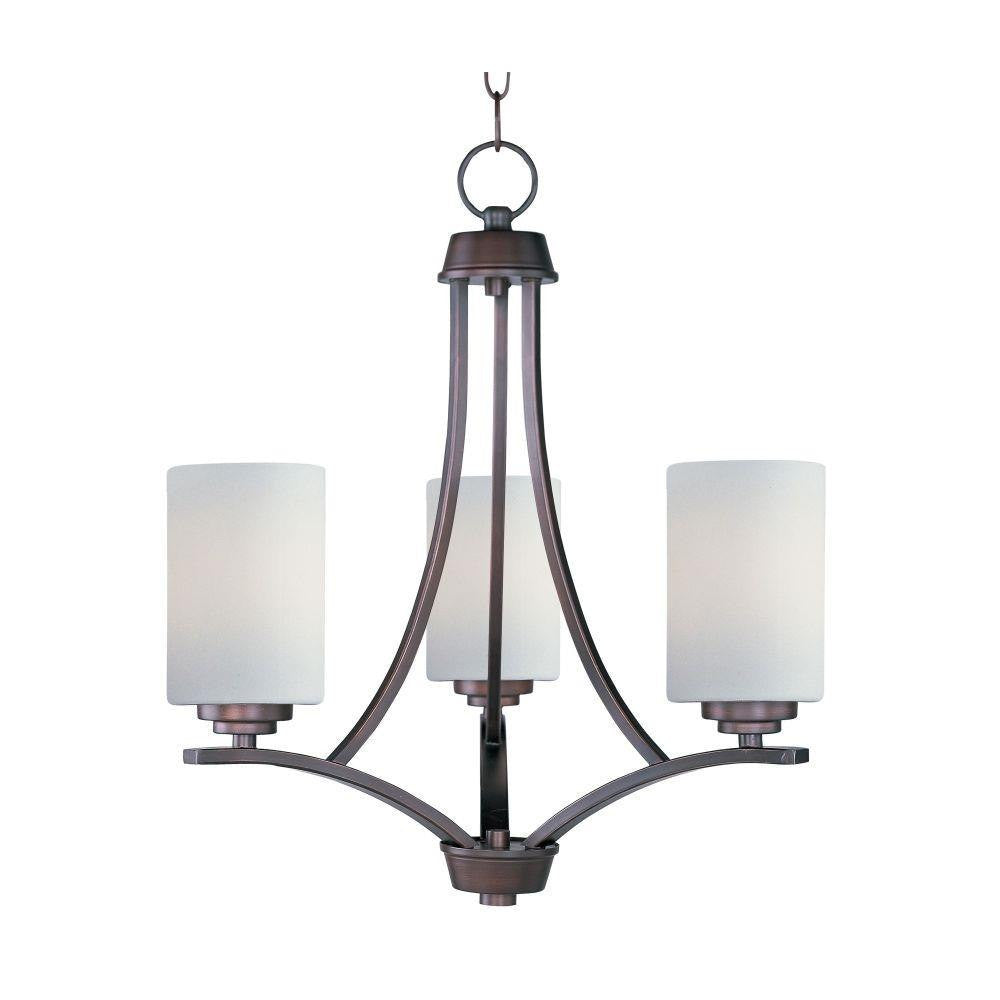 Maxim Lighting 20033SWOI Deven 3 Light 18 inch Oil Rubbed Bronze Chandelier Ceiling Light