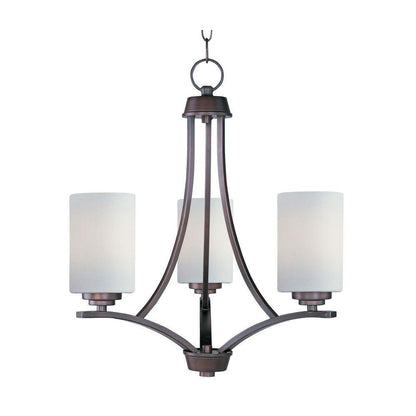 Maxim Lighting 20033SWOI Deven 3 Light 18 inch Oil Rubbed Bronze Chandelier Ceiling Light