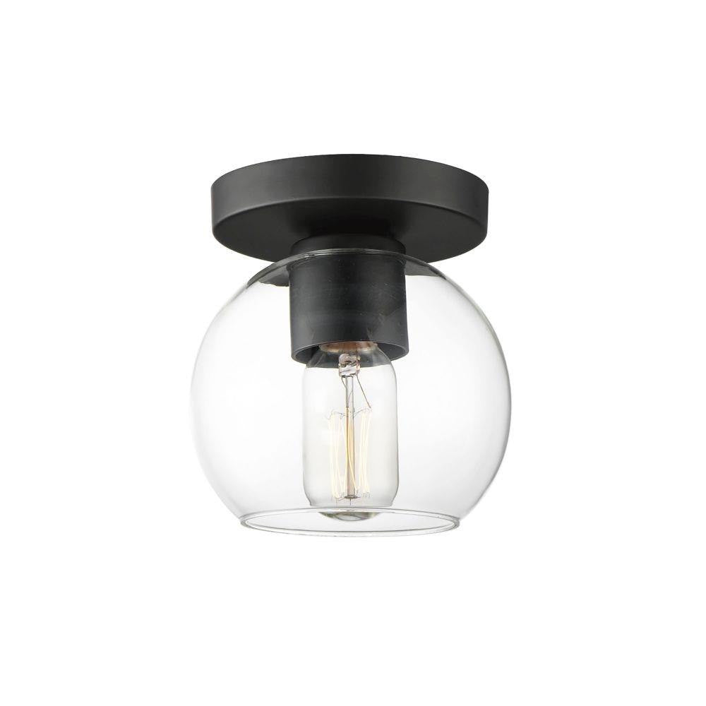 Maxim Lighting 21630CLBK Knox 1 Light 6 Inch Black Flush Mount Ceiling Light