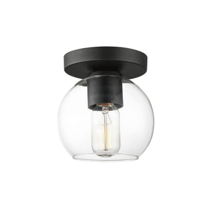 Maxim Lighting 21630CLBK Knox 1 Light 6 Inch Black Flush Mount Ceiling Light