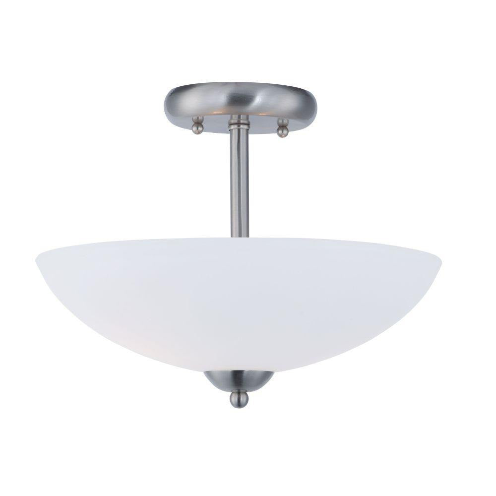 Maxim Lighting 21653SWSN Taylor 2 Light 13 inch Satin Nickel Semi Flush Mount Ceiling Light - Front View