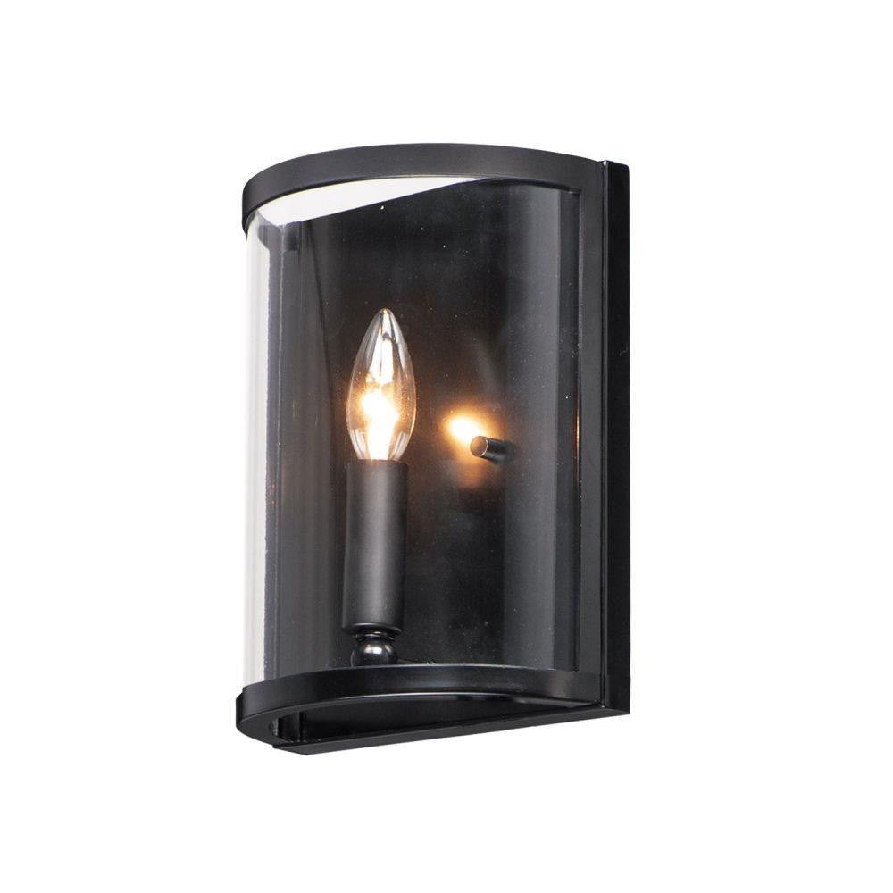 Maxim Lighting 25259CLSN Sentinel 1 Light 10 Inch Satin Nickel Wall Sconce - Angle View