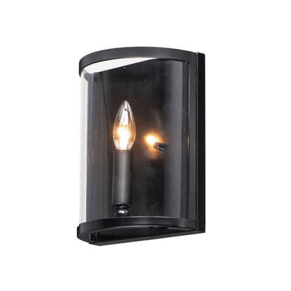 Maxim Lighting 25259CLSN Sentinel 1 Light 10 Inch Satin Nickel Wall Sconce - Angle View