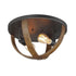 Maxim Lighting 27570BWBK Compass 2 Light 15.75 Inch Barn Wood/Black Flush Mount Ceiling Light - angled view