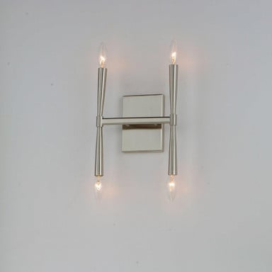 Maxim Lighting 24622SN Rome 4 Light Satin Nickel Wall Sconce - Illuminated Lifestyle