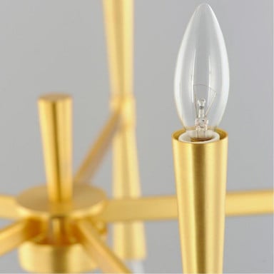 Maxim Lighting 24625SN Rome 10 Light Chandelier - E12 Candelabra Bulb Detail