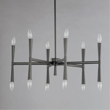 Maxim Lighting 24626SBR Rome 12 Light 29 Inch Chandelier Ceiling Light lifestyle hanging view