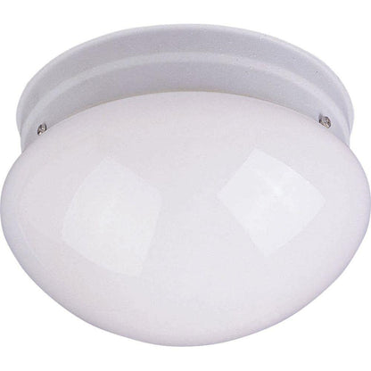 Maxim Lighting 5880WTWT Essentials 1 Light 7.5 inch White Flush Mount Ceiling Light