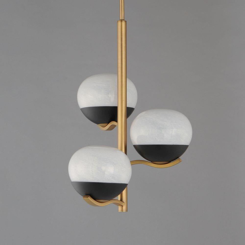 Maxim Lighting 24643MRBKNAB Lucerne 3 Light Foyer Chandelier - Detail Close-Up View