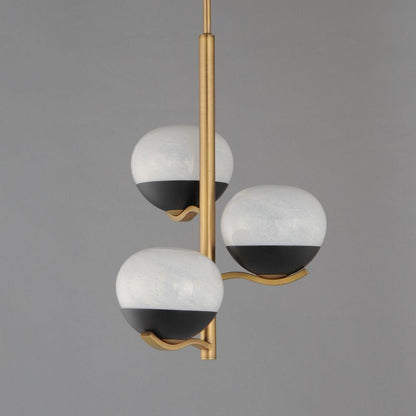 Maxim Lighting 24643MRBKNAB Lucerne 3 Light Foyer Chandelier - Detail Close-Up View