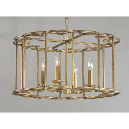 Maxim Lighting 24736BZF Helix 4 Light 24 Inch Bronze Fusion Chandelier Ceiling Light - Side View