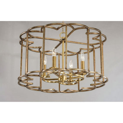 Maxim Lighting 24736BZF Helix 4 Light 24 Inch Bronze Fusion Chandelier - Angled View