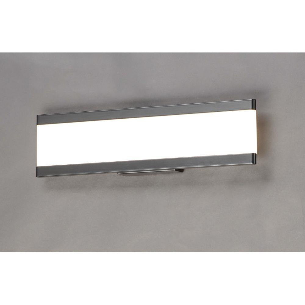 Maxim Lighting 24752FTBK Visor 2 Light 18 inch Black Bath Vanity Wall Light - Horizontal Illuminated View