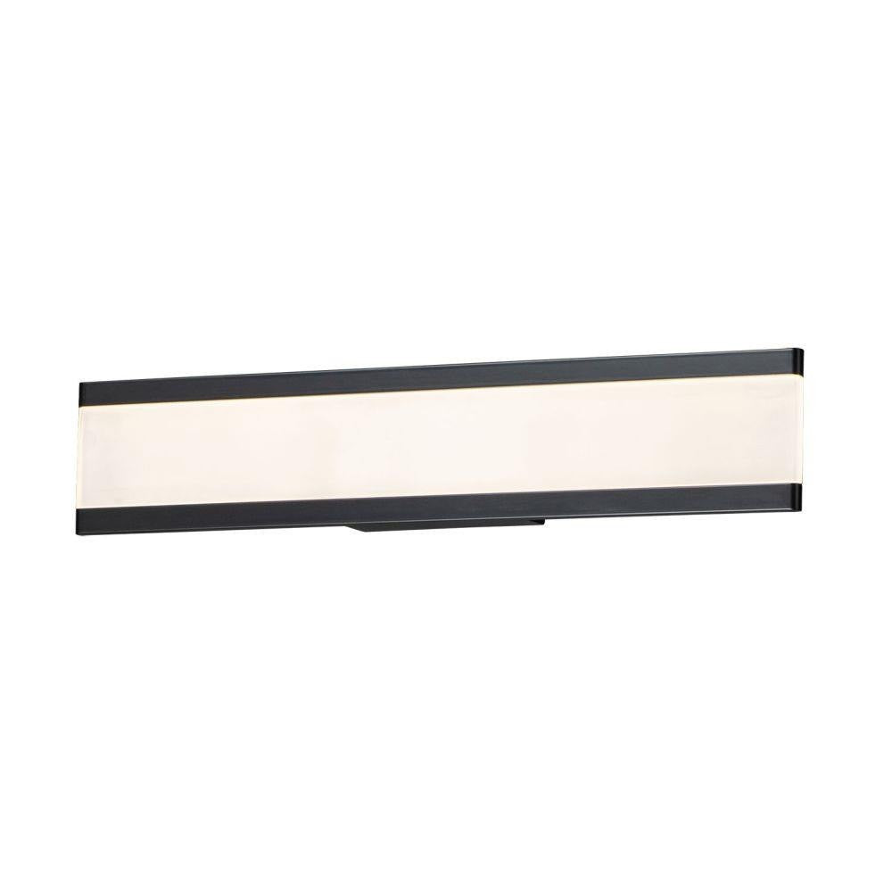 Maxim Lighting 24754FTBK Visor 2 Light 24 Inch Matte Black Bath Vanity Wall Light - White Background Front View