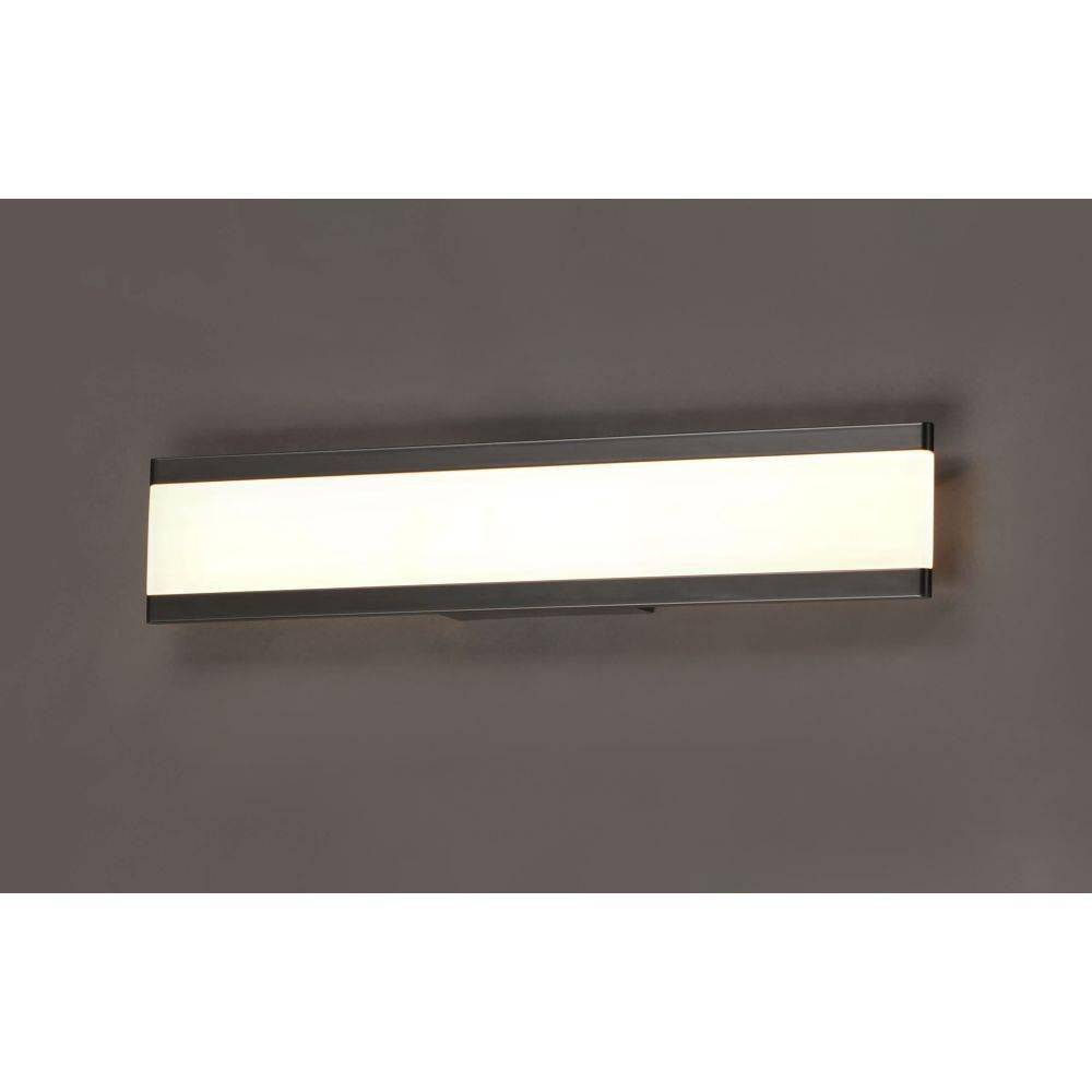 Maxim Lighting 24754FTBK Visor 2 Light 24 Inch Matte Black Bath Vanity Wall Light - Wall Mounted Lit View