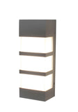 AFX Lighting SEW5121500L30MVTG State 12 Inch Tall LED Outdoor Wall Sconce In Textured Grey With White Acrylic Diffuser