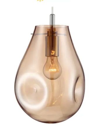 Eurofase Lighting 34288-016 Benalto 8" Wide Mini Pendant Light, Wattage 60W, Amber Finish