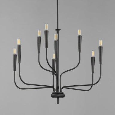 Maxim Lighting 24819SBR Vela 9 Light Chandelier Front View