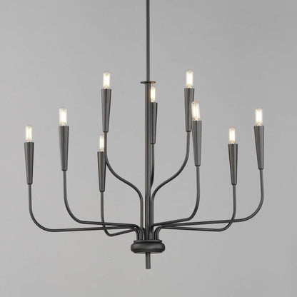 Maxim Lighting 24819SBR Vela 9 Light Chandelier Angle View
