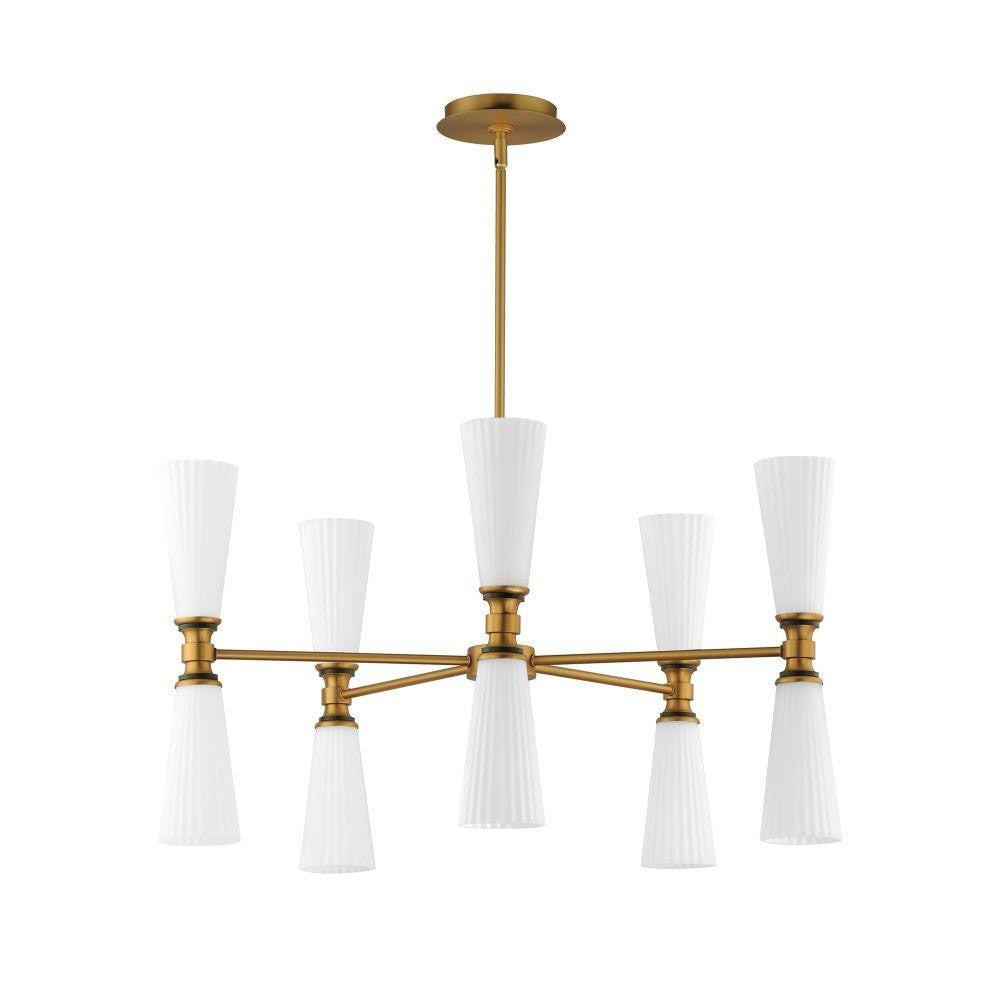 Maxim Lighting 24825SWBKNAB Krevat 10 Light Chandelier Full View with Canopy