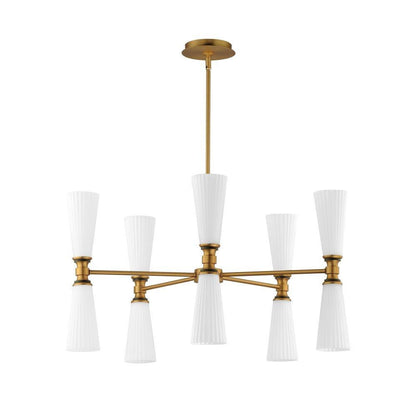 Maxim Lighting 24825SWBKNAB Krevat 10 Light Chandelier Full View with Canopy