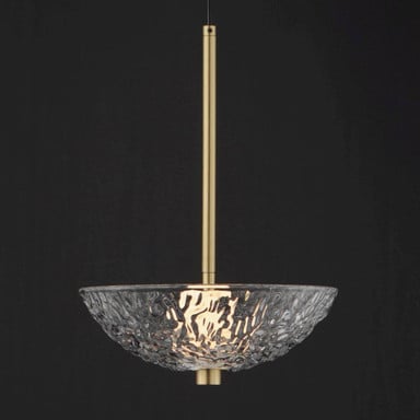 Maxim Lighting 24981TCSBR Metropolis Satin Brass Pendant - Dark Background Lifestyle