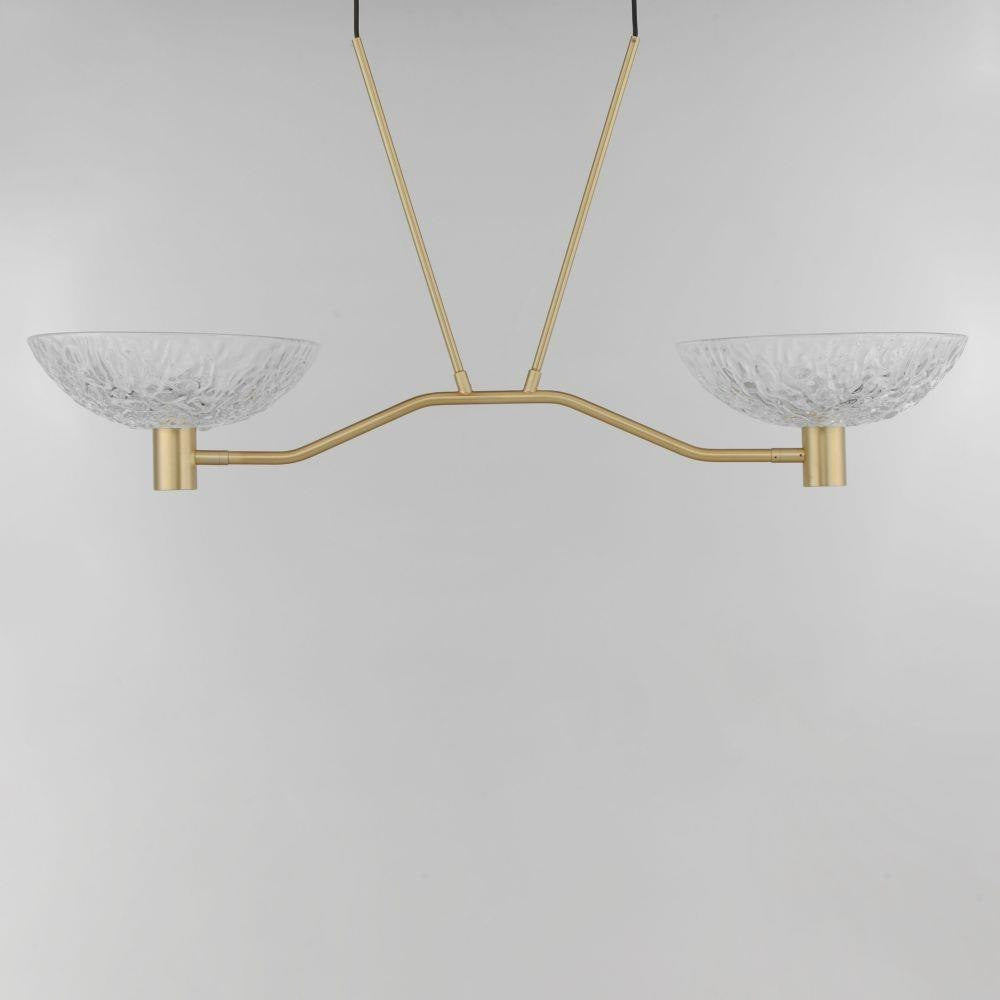 Maxim Lighting 24982TCSBR Metropolis Linear Pendant - Front View on Grey Background