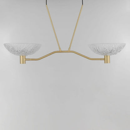 Maxim Lighting 24982TCSBR Metropolis Linear Pendant - Front View on Grey Background