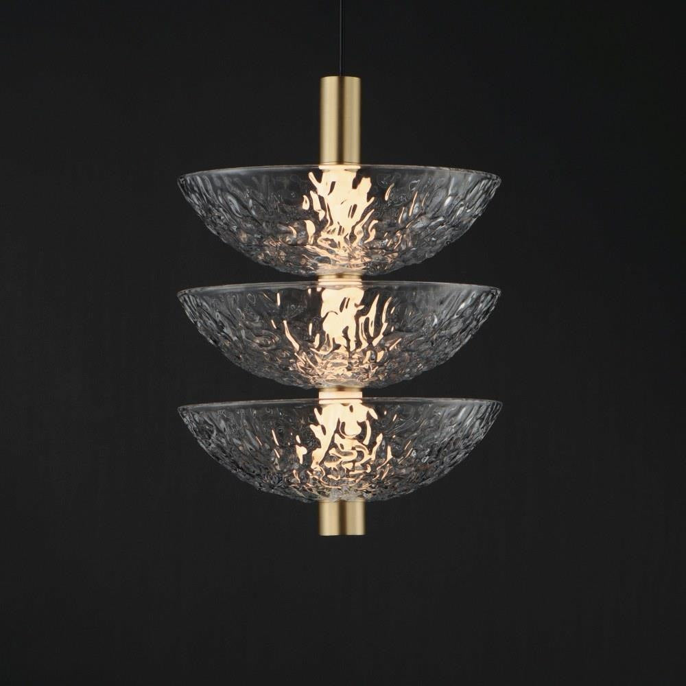Maxim Lighting 24983TCSBR Metropolis 3 Light 16.5 inch Satin Brass LED Pendant Ceiling Light