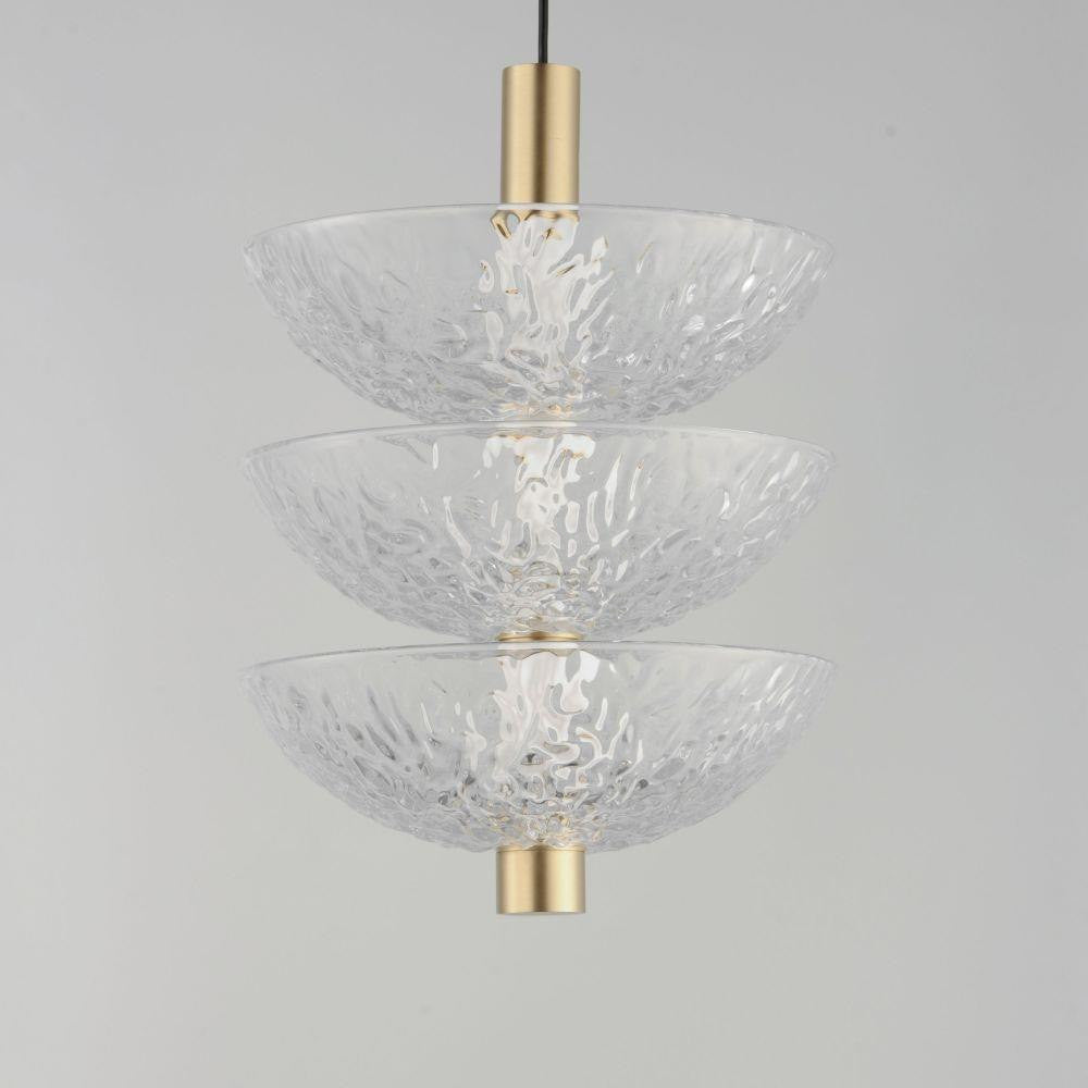 Maxim Lighting 24983TCSBR Metropolis 3 Light Satin Brass LED Pendant Ceiling Light Side Detail View