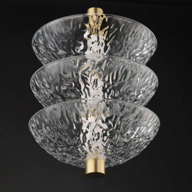 Maxim Lighting 24983TCSBR Metropolis 3 Light Satin Brass LED Pendant Ceiling Light Top Angle View