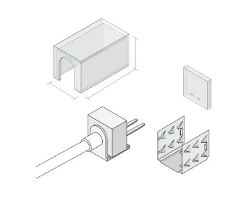 Diode LED DI-LIN-TE-STFC Field Connector for Top Bend Linaire Flex, Straight