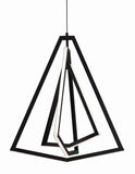 AFX Lighting GNAP27L30D1BK Gianna 27 Inch LED Pendant In Black With White Acrylic Diffuser