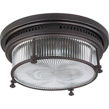 Maxim Lighting 25000CLSN Hi-Bay 2 Light 13 Inch Satin Nickel Flush Mount Ceiling Light