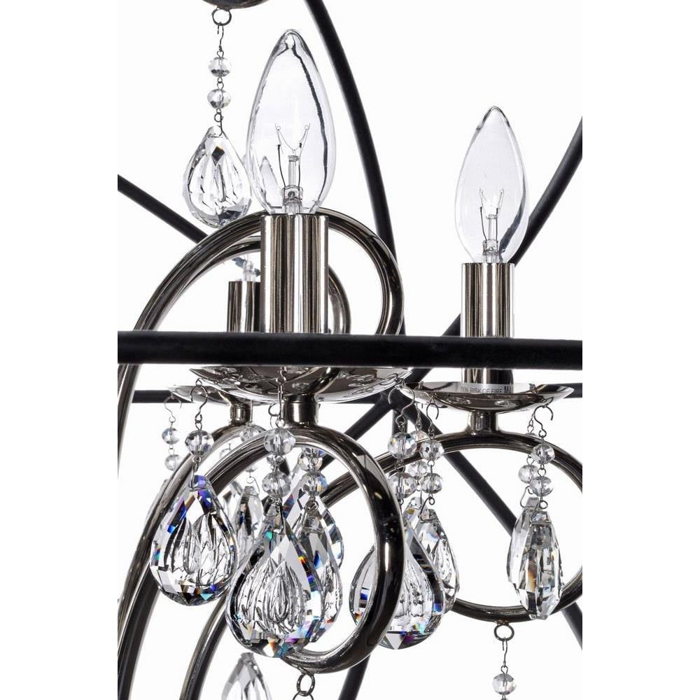 Maxim Lighting 25140OI Orbit Chandelier - Close-Up Detail of Crystal Accents and Candelabra Arms