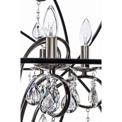 Maxim Lighting 25140OI Orbit Chandelier - Close-Up Detail of Crystal Accents and Candelabra Arms