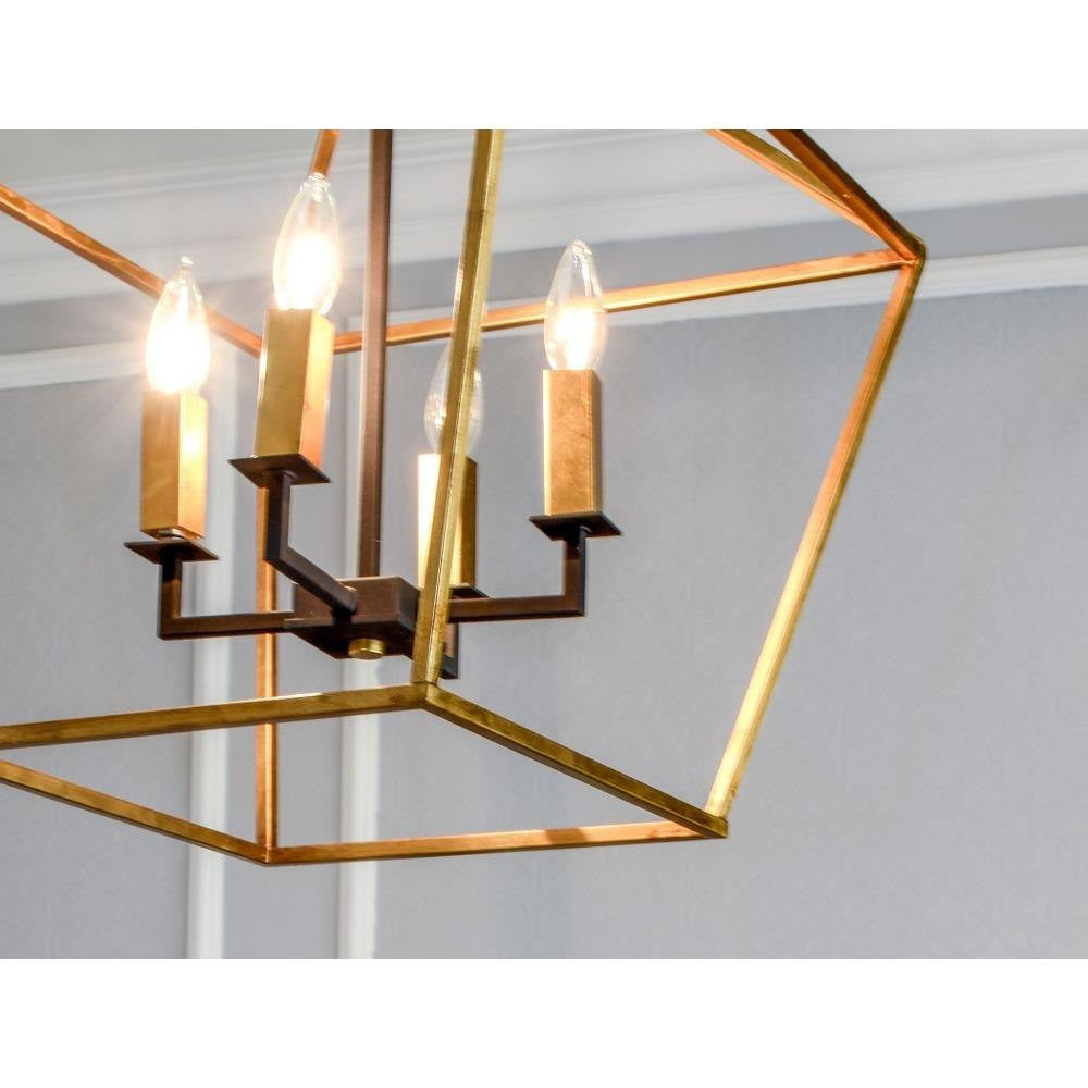 Maxim Lighting 25156TXBPN Abode 4 Light Chandelier Detail Lit