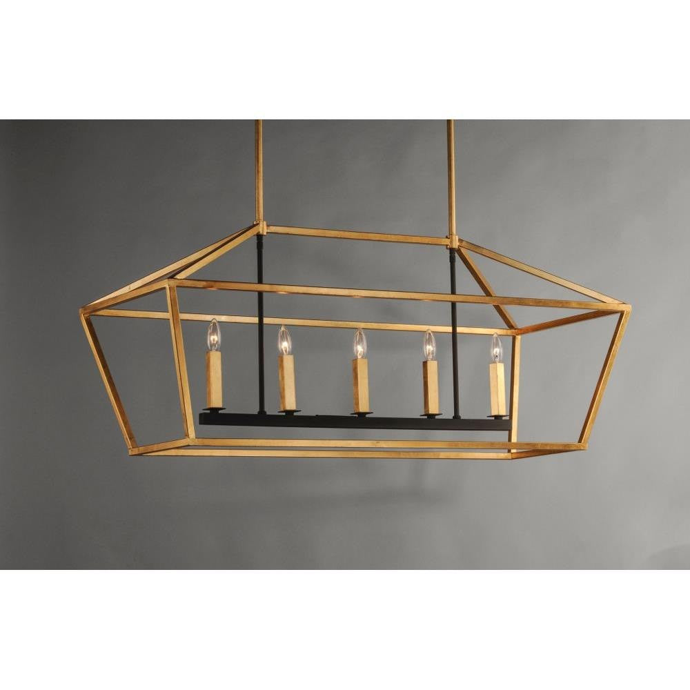 Maxim Lighting 25157TXBPN Abode 5 Light Chandelier - Lifestyle Ceiling Install View