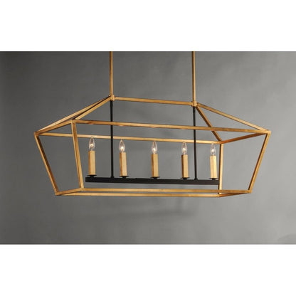Maxim Lighting 25157TXBPN Abode 5 Light Chandelier - Lifestyle Ceiling Install View